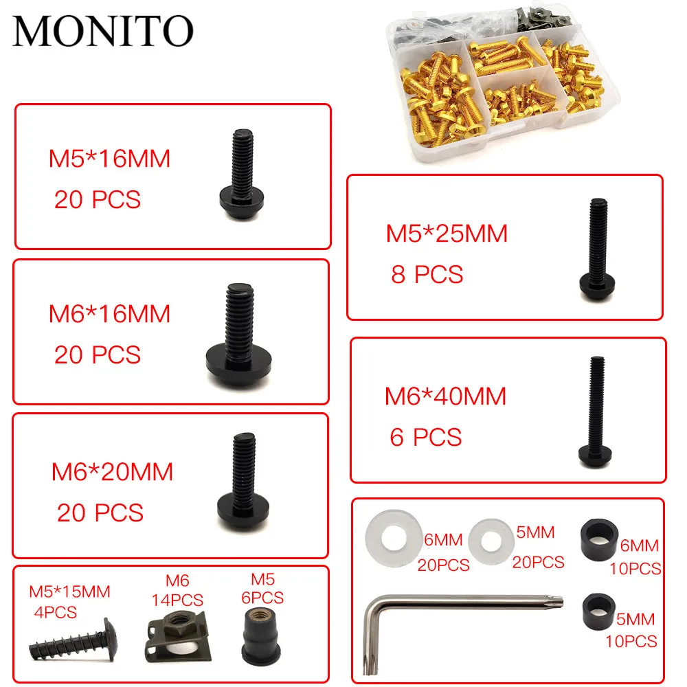 Пользовательские универсальные мотоциклетные винты обтекателей крепежные зажимы тела Пружинные Болты Комплект для Kawasaki Suzuki Honda Yamaha Harley KTM BMW