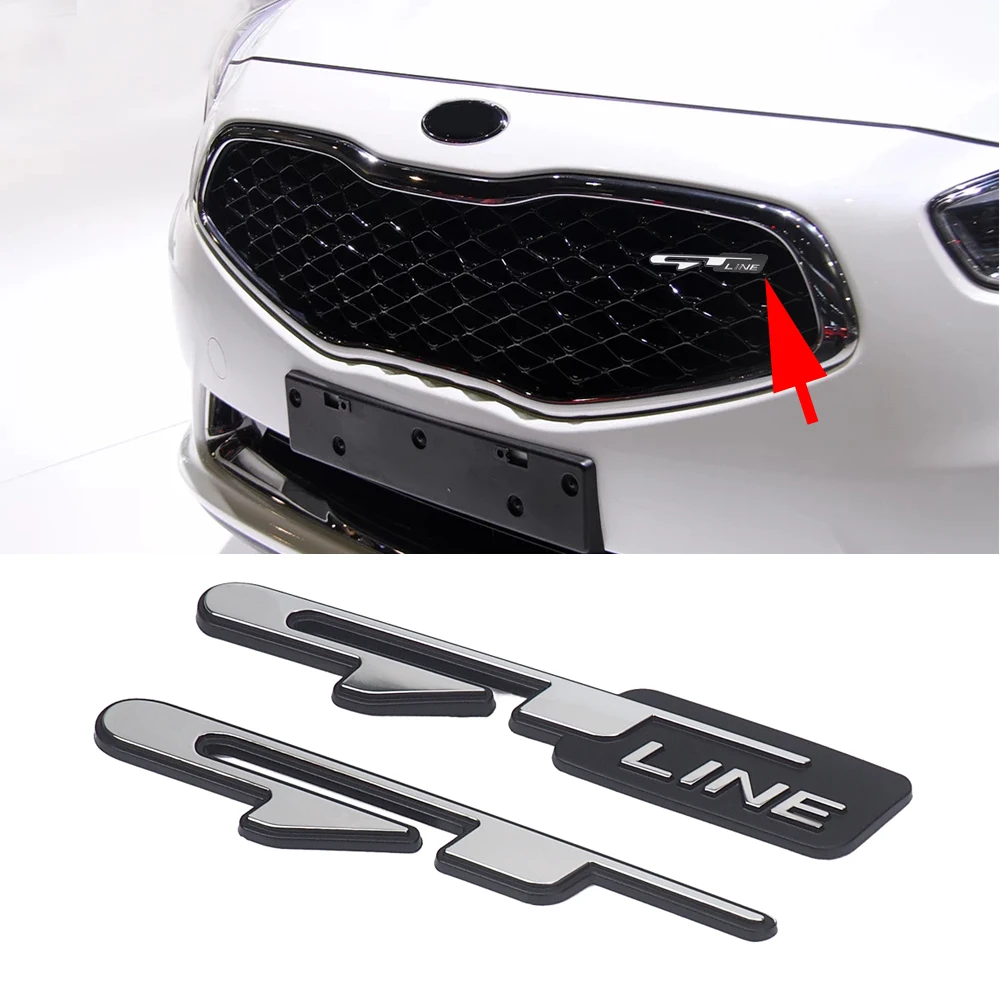 

2Pcs Chrome Car Sticker for KIA Optima K5 K3 GT Line Auto Emblem Badge Sticker Rear Tail Trunk Decorative Stickers Accessories