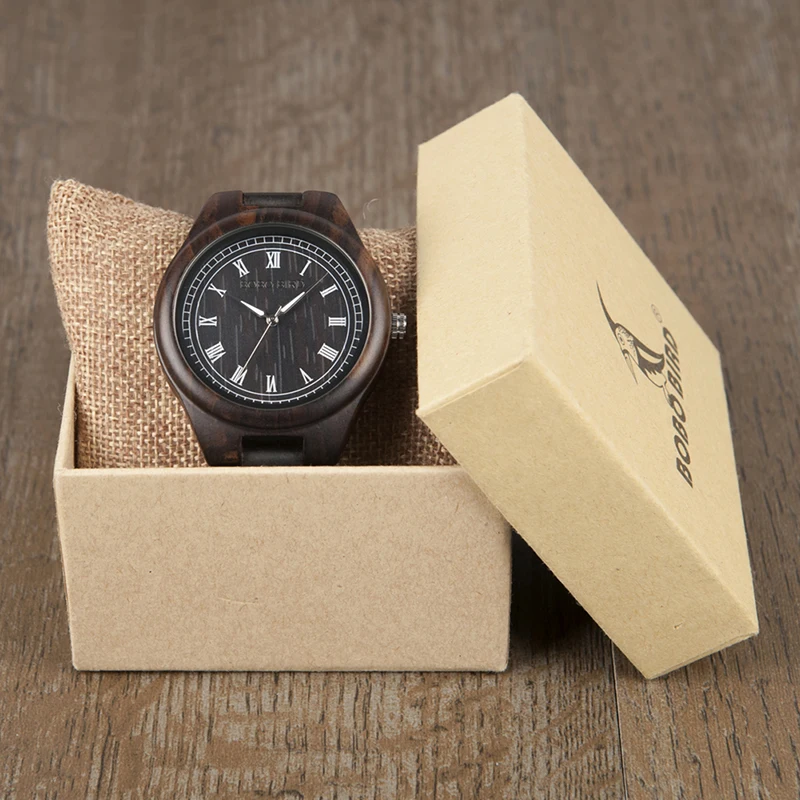 BOBO BIRD V-O18 Top Brand Mens Wood Watch Luxury Bracelet Watches with Fine Wooden Strap Male Dress Luxury Watch 2017