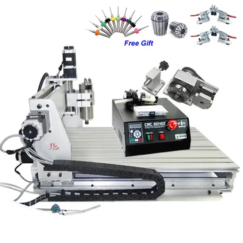 

CNC Machine 6040 4 Axis Engraving with 1.5KW Spindle for Cutting Metal Woods Router