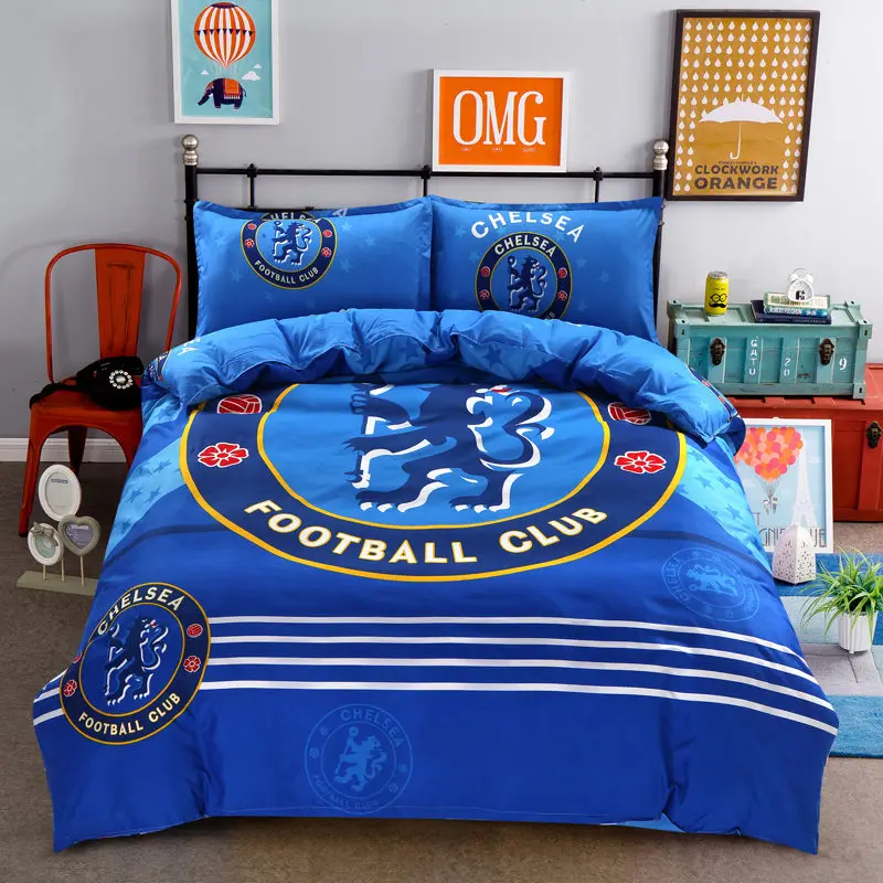

Children's Dormitory Fitted-Sheet Football Bedding Set Soft Cartoon Quilt Cover Pillow case Bed Sheet Linen girl boy XHS0024