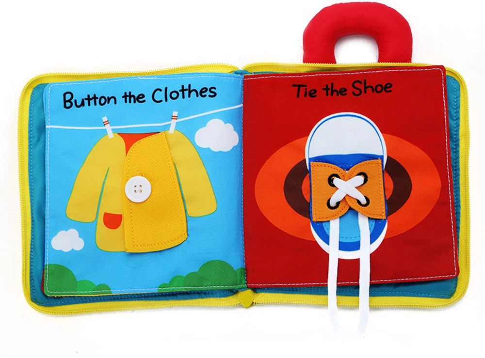 Ultra Soft Baby Cloth books Touch feel 3D Books Learning/&Identify Skill Educate