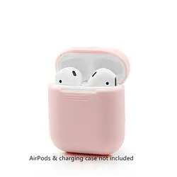 AirPods чехол Защитный силиконовый чехол и кожи для Apple AirPods зарядный чехол (розовый)