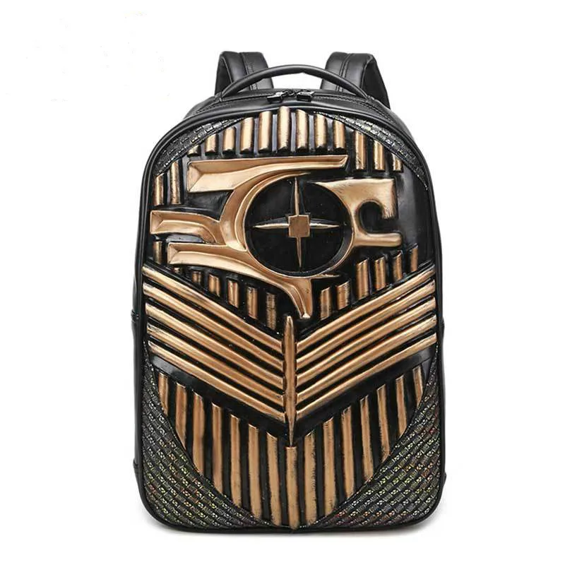 New 2018 Fashion Personality 3D pu Backpacks For Teenager Backpack Travel computer bag Cross Bags Hiphop Man School Bags Male New 2018 Fashion Personality 3D pu Backpacks For Teenager Backpack Travel computer bag Cross Bags Hiphop Man School Bags Male