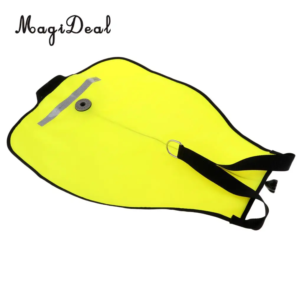 MagiDeal High Visibility Compact Salvage Deluxe Nylon Lift Bag with Dump Valve Gear Underwater Scuba Diving Snorkeling 50lbs