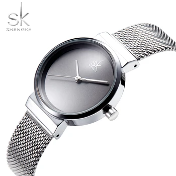 

Zegarek Damski Sk Quartz Womens Watch Full Stainless Steel Waterproof Sliver Top Brand Fashion Clock Ladies Girl Bayan Saati