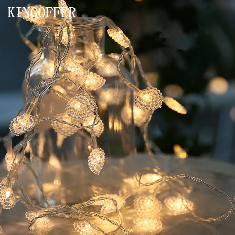 heart string lights battery operated