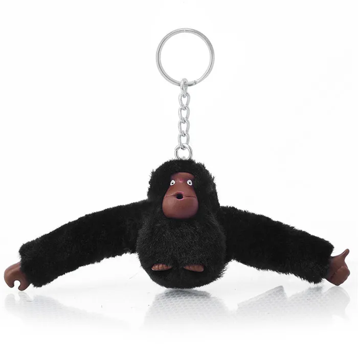 Cute 3D Monkey Plush Doll Pendant Keychain For Handbag Messenger Bag Purse Pom Pom Orangutan Plush Toy Animal Keyring Accessory (25)