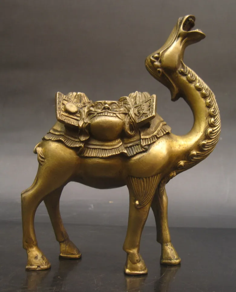 

Auspicious Bronze bronze sculpture, crafts decoration antique bronze camel copper camel Small
