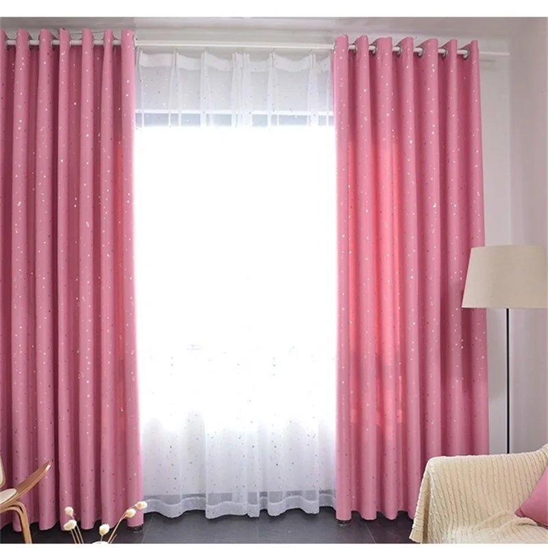 Modern Shiny Star Curtains For Living Room Window Curtains For