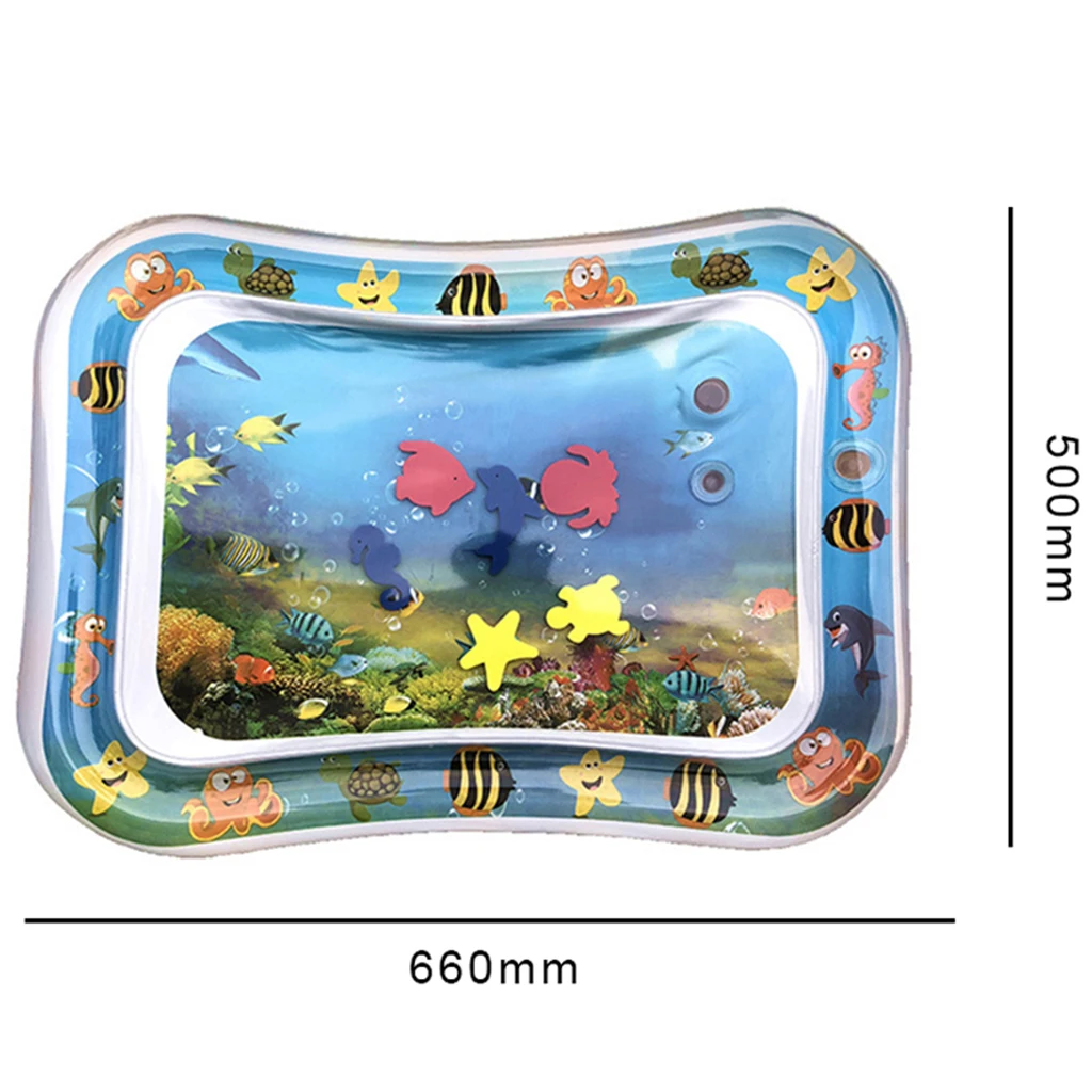 Tummy Time Inflatable Water Mat For Infants and Toddlers, Perfect Fun time Play Activity Center, Baby Developmental Toys