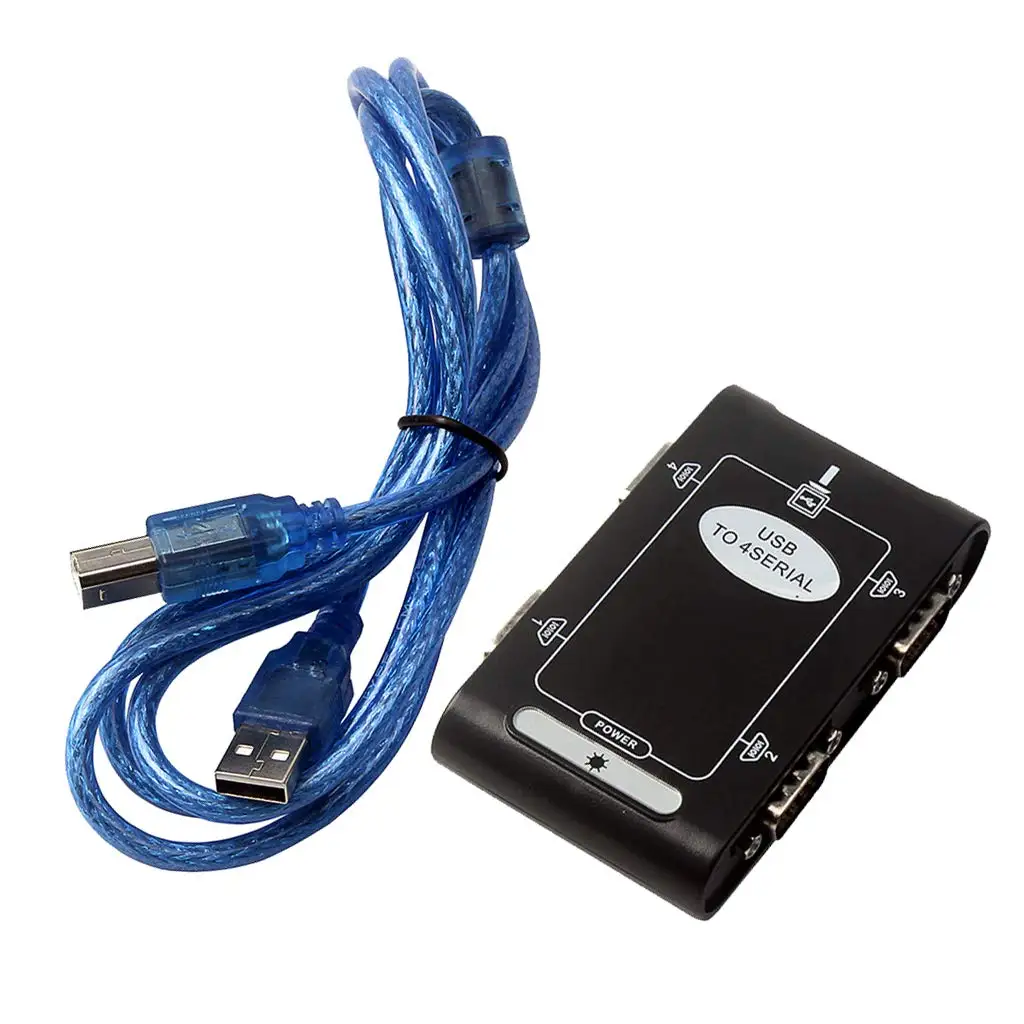 Горячие TTKK 4 порта RS232 к USB 2,0 адаптер USB, последовательный DB9 COM конвертер контроллера карты
