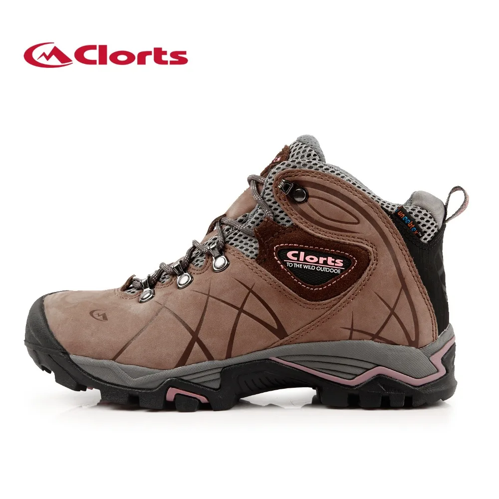 Clorts Woman Hiking Boots Waterproof Non-slip Nubuck Leather Autumn Winter Hiking Shoes HKM-802B