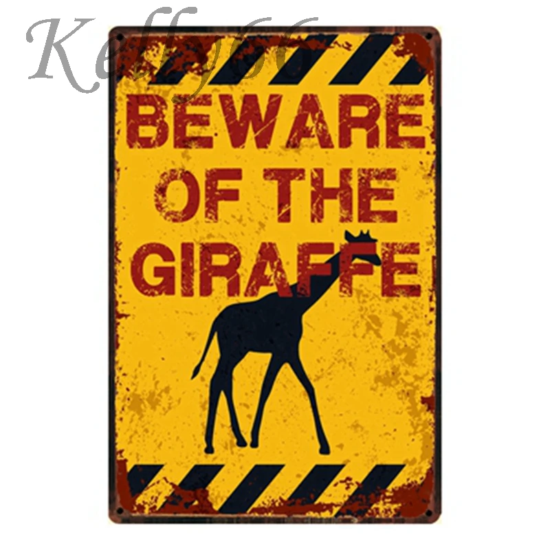 [ Kelly66 ] Beware Smake Shark Hunter Eaqle Vintage Metal Sign Tin Poster Home Decor Bar Wall Art Painting 20*30 CM Size y-1104 | Дом и сад