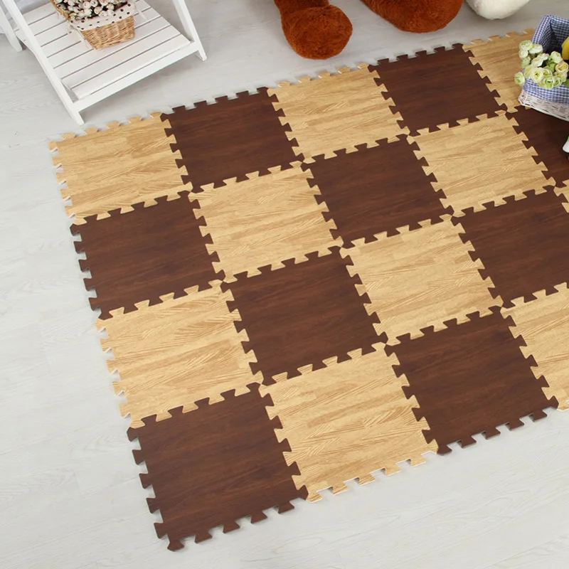 

JCC wood line 9/24pcs Baby EVA Foam Puzzle Play Mat /kids Rugs carpet Interlocking Exercise Floor for children Tiles 30*30*1cm