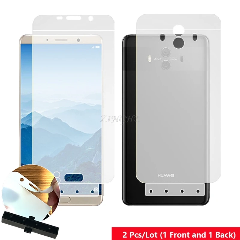 

2 Pcs/Lot Front & Back Auto Fixed Scratch Proof Anti Finger Hydrogel Screen Protector for Huawei Mate 10 5.9" Full Cover film