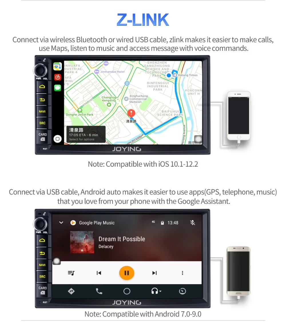 Best JOYING 2 din car radio autoradio universal 4GB+64GB GPS support SIM Card Android 8.1 Octa Core 7inch HD screen DSP WIFIfor Honda 14