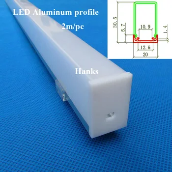 

Hot product 2m length LED strip aluminum profile for 5050 5730 LED hard bar light led bar