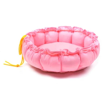 

Adjustable Round Pumpkin Drawstring Pet Nest Pet Lounger Cushion For Small Medium Large Dogs & Cat Dog Kennel Puppy Mat Pet Bed