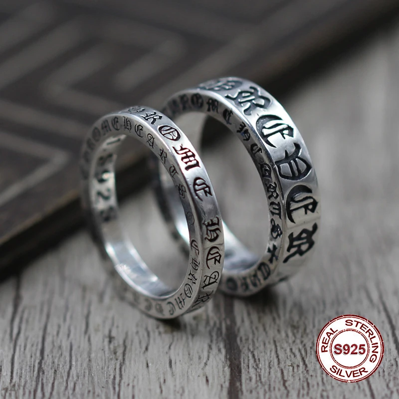 

S925 pure silver men's ring Personality to restore ancient ways The ring for Forever Do old unique Couples exclusive Gift t0 you