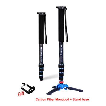 

Manbily C-222 Carbon Fiber Camera Unipod Monopod Walk Stick Flip Lock W/ 3 Legs Base Tripod M-1 for Canon Nikon Sony DSLR Phone