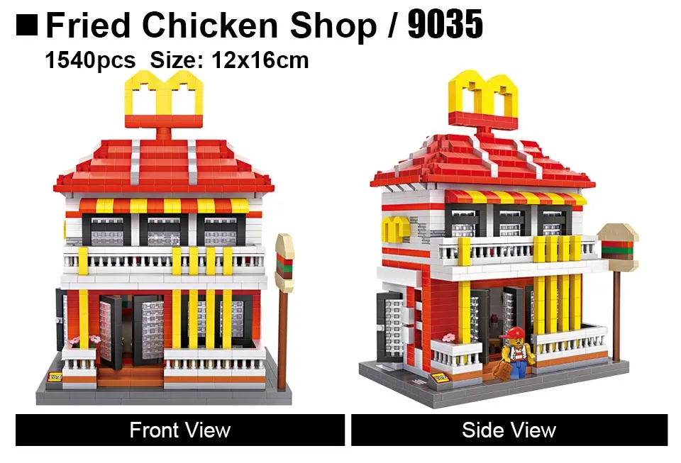 Details about   Street View Mini Street Cake Shop LOZ Diamond Building Blocks iBlock Fun b GTC