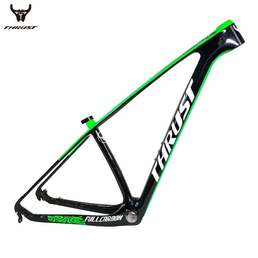 

THRUST Cycling Bicycle Frame Disc Brake mtb Mountain Bike Carbon Frame 29er 27.5er Green Color 15 17 19inch BSA BB30 System