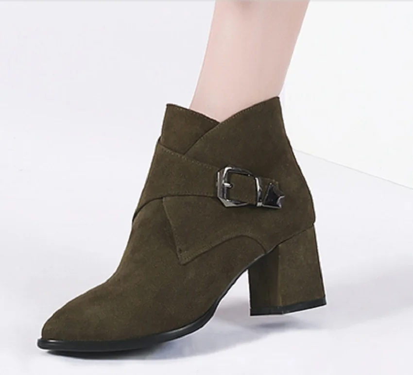 army green high heel shoes