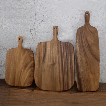 

1pcs Black Walnut Cutting Board Kitchen Chopping Block Wood Cake Sushi Serving Trays Bread Fruit Pizza Tray pizza board