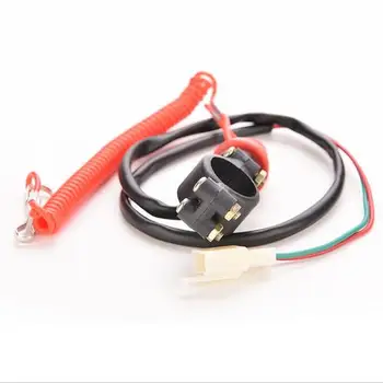 

New Motorcycle Motor QUAD Bike Engine Stop Tether Lanyard Closed Kill Portable Push Button Switch