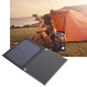 

Outdoor Solar Panel USB Output 12W/5V Waterproof Foldable LED Monocrystalline Silicon Solar Panel for Smartphones