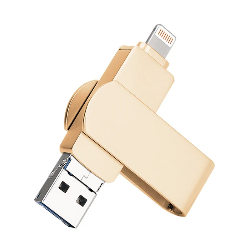 3in1 повернуть FlashDrive 4 GB 8 GB 16 GB 32 ГБ, 64 ГБ и 128 ГБ USB2.0 флэш-флешки lightning USB интерфейс Android U диска