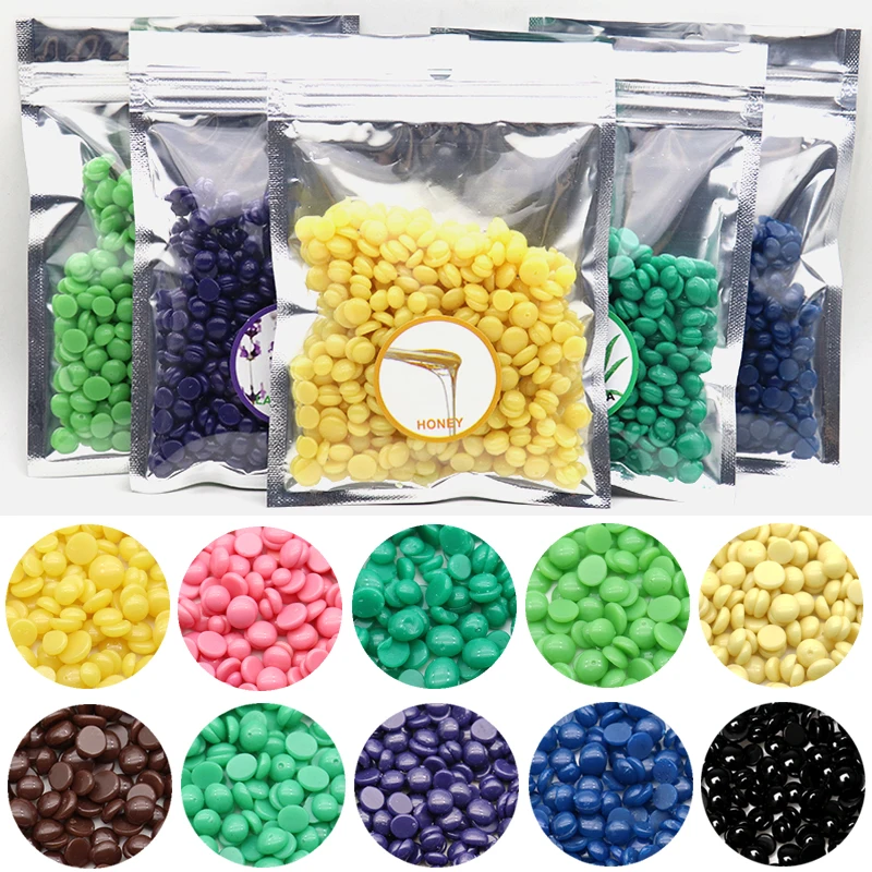 50g/Bag Depilatory Wax Honey Flavor Pearl Hair Removal Hot Wax Beans Pellet Waxing Bikini Hair Removal Cream (Colors in Random) 50g/Bag Depilatory Wax Honey Flavor Pearl Hair Removal Hot Wax Beans Pellet Waxing Bikini Hair Removal Cream (Colors in Random)