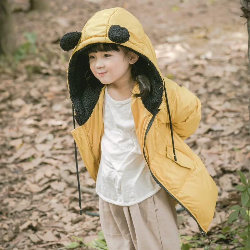 

2019 fashion autunm baby bory Wear warmly comfortable jacket lovely Down Hooded coat Casual European and American style dress