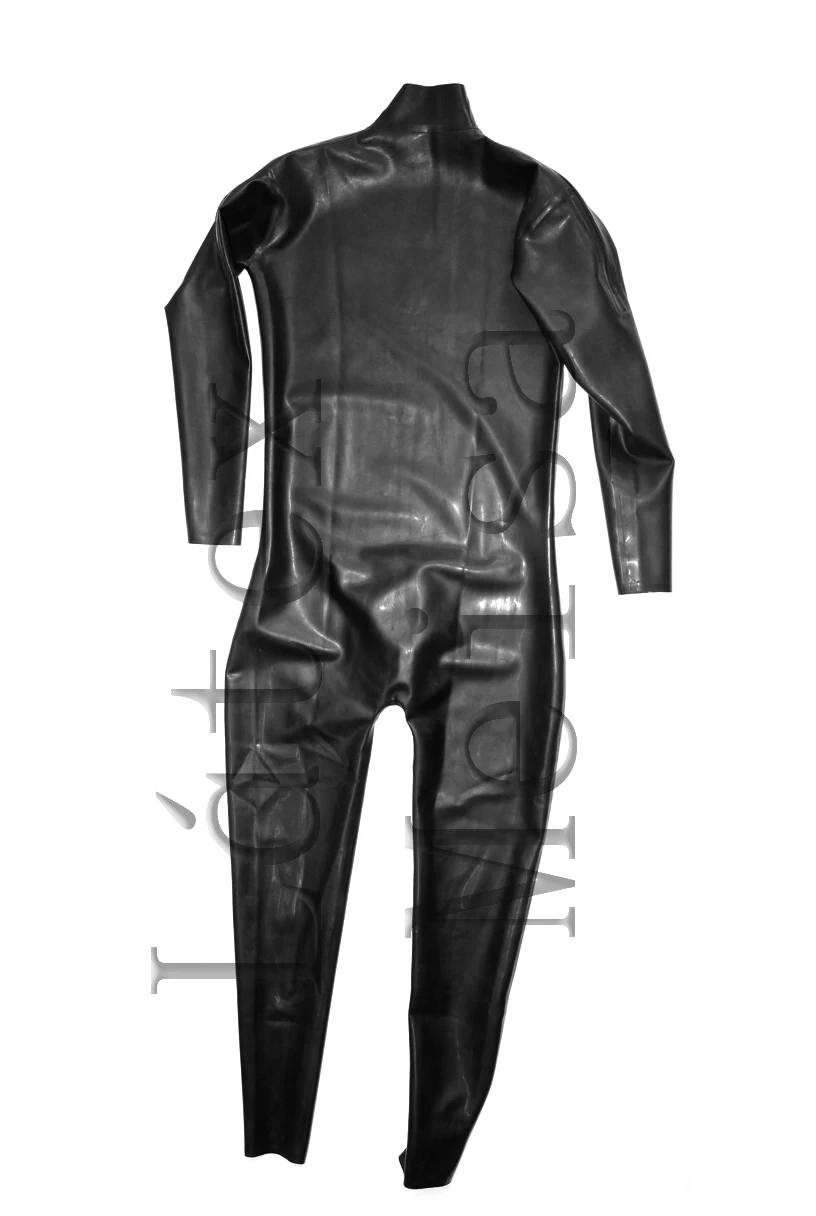 Новинка тяжелый чёрный латексный костюм кошки Zentai толщиной 0 6 мм с застежкой
