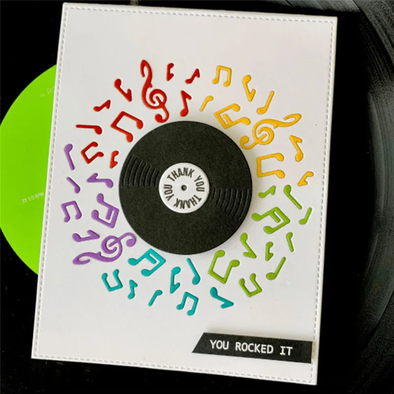 

Naifumodo Music Notes Metal Cutting Dies for DIY Scrapbooking New 2019 Background Stitch Frame Craft Dies Stencil Card Making