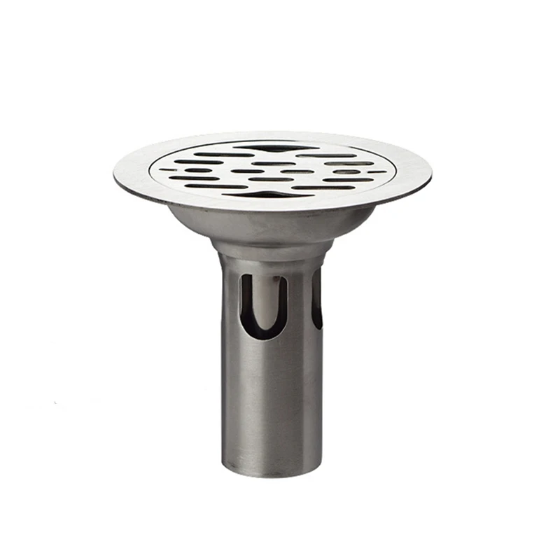 Round Bathroom Shower Floor Drain Linear Waste Drainer Grate Stainless  Steel