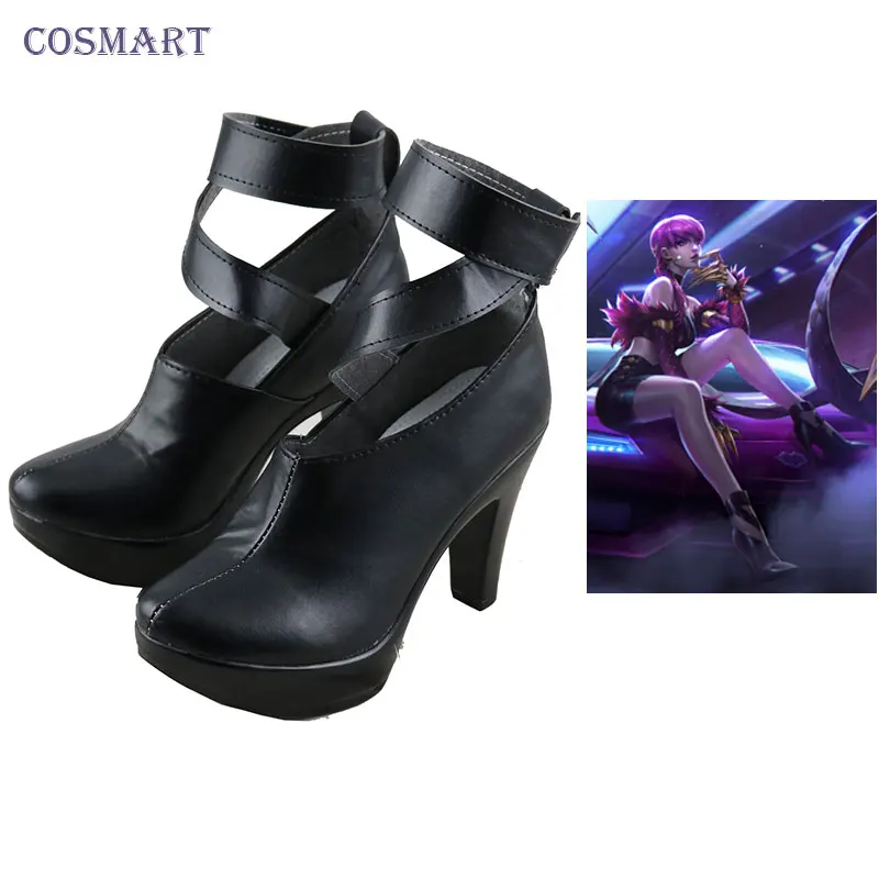 

LOL KDA Evelynn Cosplay Shoes K/DA Evelynn High Heels For Women 2018 Hot Game free shipping