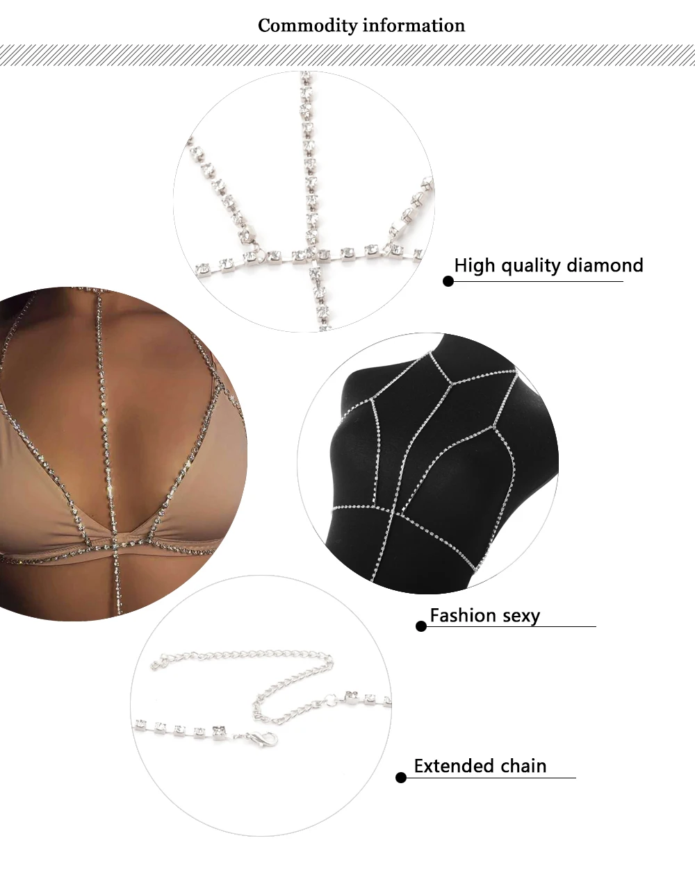 HTB1kVJURXXXXXaZapXXq6xXFXXXT Sexy Crystal Bra Harness Body Chain | Women's Rhinestone Choker Necklace & Bikini Beach Fashion Body Jewelry