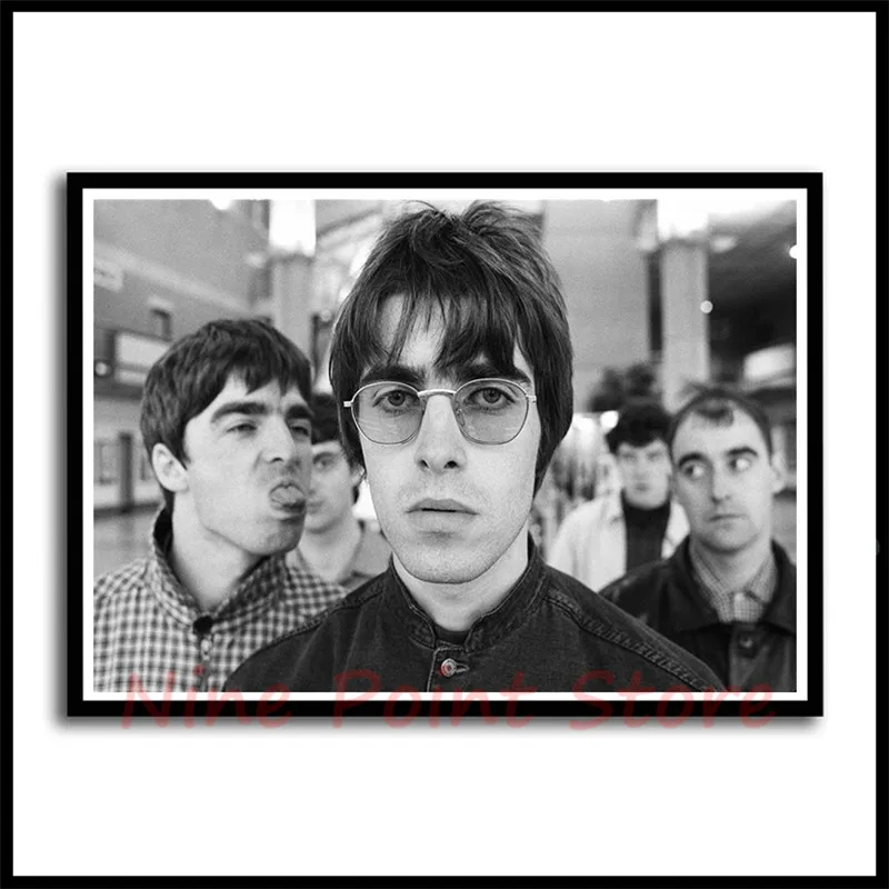 Oasis rock music бумажные постеры для бара кафе гостиной столовой декоративные картины без рамы - Цвет: Темный хаки