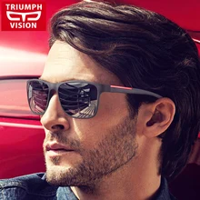 TRIUMPH VISION,, солнцезащитные очки, 20 штук, Черные Квадратные Солнцезащитные очки для мужчин, градиентные, UV400, солнцезащитные очки для мужчин, фирменный дизайн