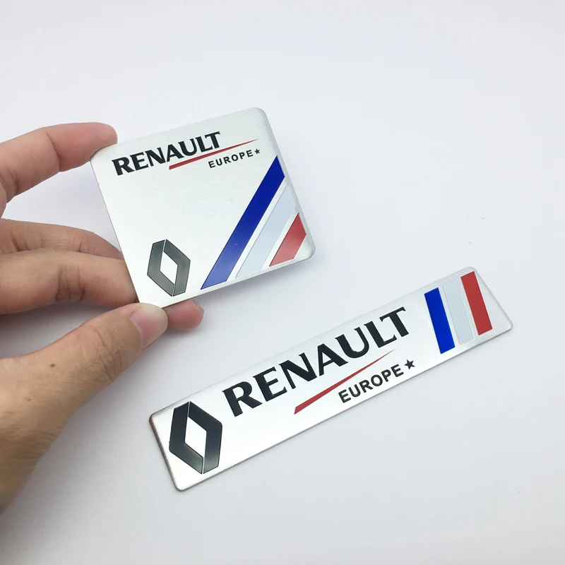

ANTINIYA car styling for Renault emblem Aluminum paste Fender Side Sticker for Koleos KADJAR Fluence TALISMAN MEGANE