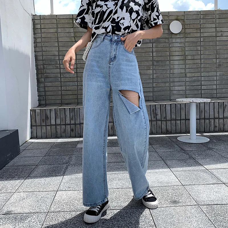 GUUZYUVIZ Wide Leg Jeans Woman High Waist Denim Pants Ladies Trousers Vintage Loose Casual Bell Bottom Jeans Vaqueros Mujer