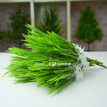 20 шт./лот искусственная трава зеленые стрелы пластиковая имитация травы leek искусственные зеленые горшечные растения украшение дома