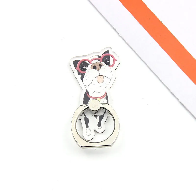Universal Acrylic Finger Ring for Smartphone Lovely Dog Series Cartoon cute mobile phone holder Stand Ring Support For Samsung