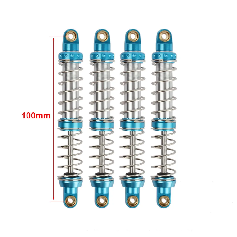 1/10 RC cralwer Алюминиевый Масляный регулируемый амортизатор демпфер для осевой SCX10 TRX4 D90 RC автозапчасти - Цвет: 4PCS blue