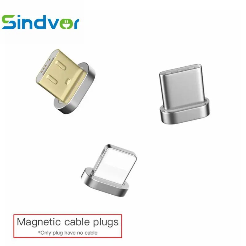 Sindvor Магнитный кабель Тип штекера C Micro USB C 8 pin адаптер быстрой зарядки телефона Microusb Тип-C магнит Зарядное устройство Шнур Металлический Вилки