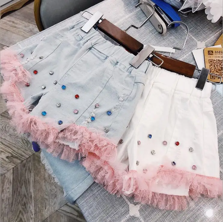 

2019 new wholesale girls denim shorts summer fashion girls shorts 3-8t B853