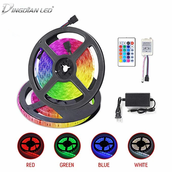 

5PCS 5M 300LEDs Non-waterproof RGB Led Strip Light 2835 DC12V 60Leds/M Flexible Lighting Ribbon Tape Strip Christmas Decoration