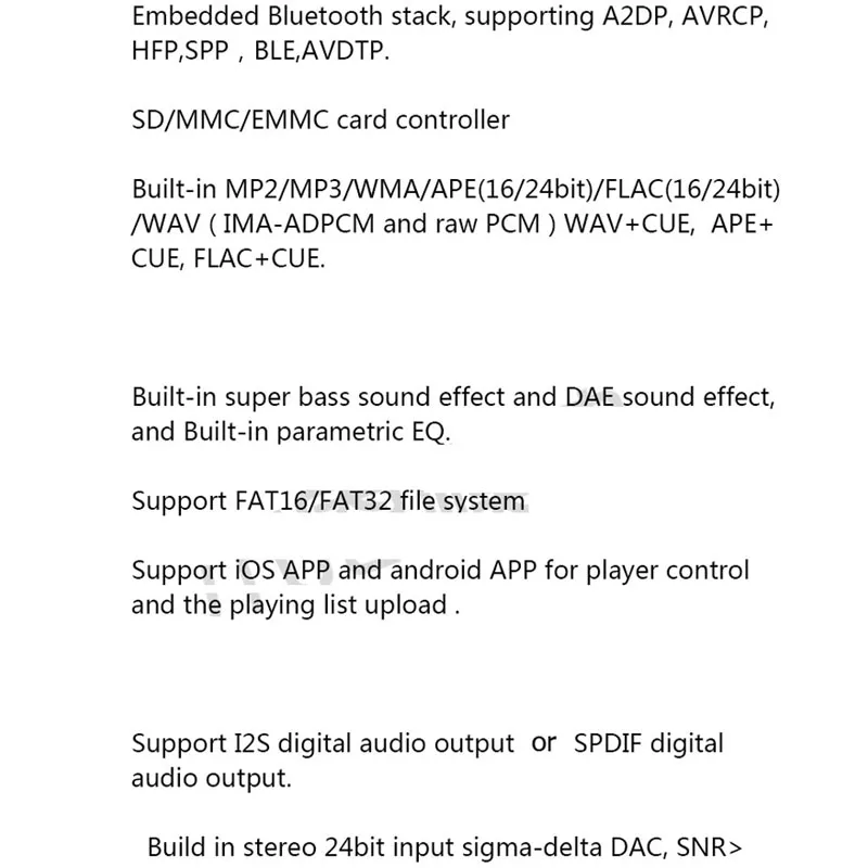 ES9023 ЦАП Bluetooth цифровая аудио Плата WAV/APE/FLAC без потерь декодирование ies или SPDIF выход 5-12 В AC/DC